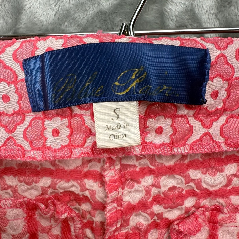 Blue Rain Pink Floral Geometric High Waisted Shorts Womens Small Girlhoodcore - Picture 3 of 16